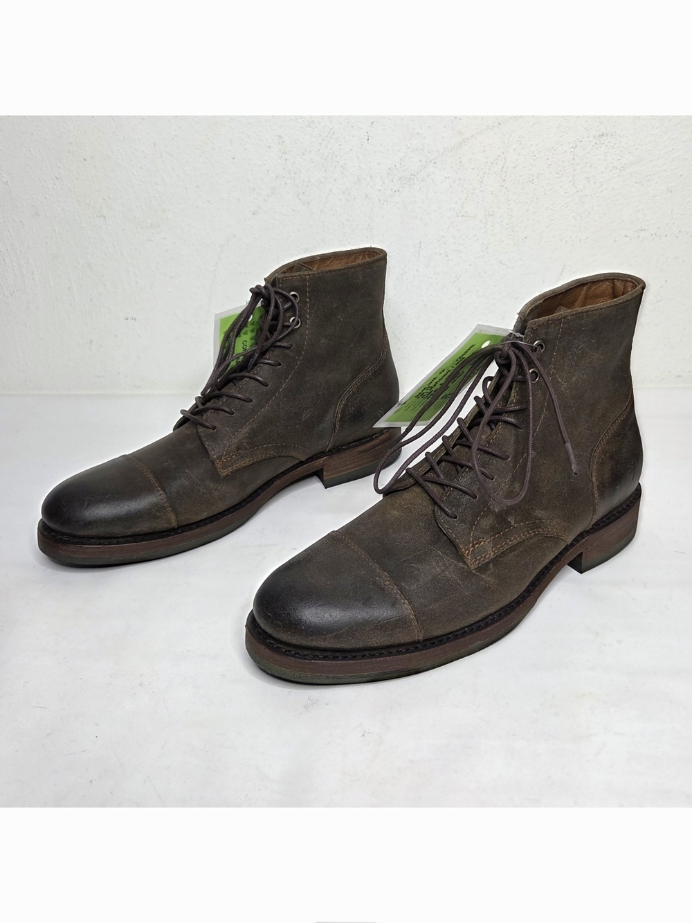 Frye NWOB Dylan Lace Up Boot Mens 9D Cap Toe Walnut Brown Oxford Rugged Heritage